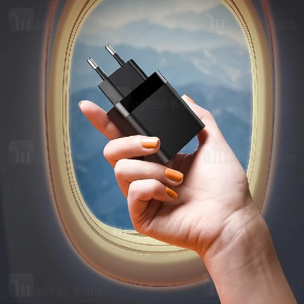 شارژر دیواری دو پورت Baseus Mirror Lake QC3.0 CCJMHC 18W توان 3 آمپر