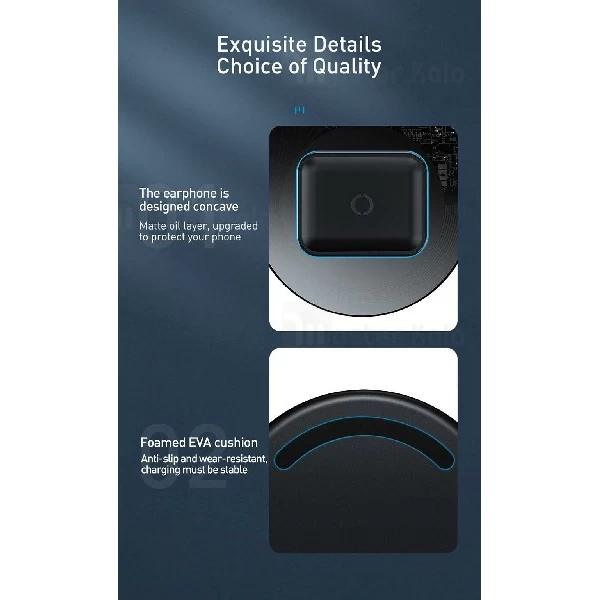 شارژر وایرلس بیسوس Baseus Simple 2 in 1 Wireless Charger WXJK شارژ گوشی و ایرپاد