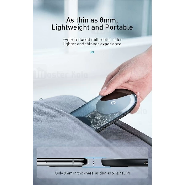 شارژر وایرلس بیسوس Baseus Simple 2 in 1 Wireless Charger WXJK شارژ گوشی و ایرپاد