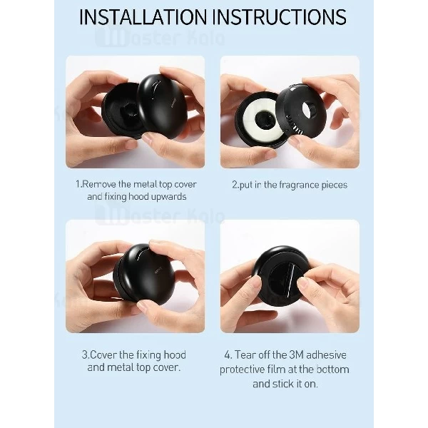 خوشبو کننده هوا بیسوس Baseus Smile Vehicle-mpunted Aroma Diffuser SUXUN-WX01