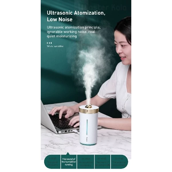 دستگاه بخور سرد و رطوبت ساز بیسوس Baseus Whale Car And Home Humidifier DHJY