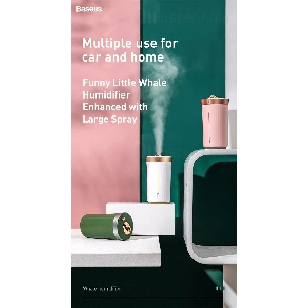 دستگاه بخور سرد و رطوبت ساز بیسوس Baseus Whale Car And Home Humidifier DHJY