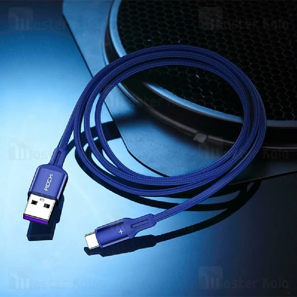 کابل Type C سوپر فست شارژ راک Rock R2 RCB0731 Super Fast Charge توان 5 آمپر