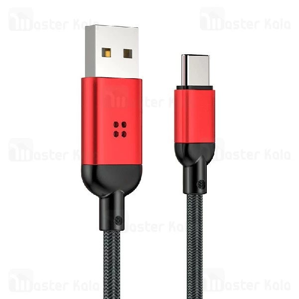 کابل لایتنینگ راک Rock R6 Lightning Metal Braided 2.4A دارای رقص نور