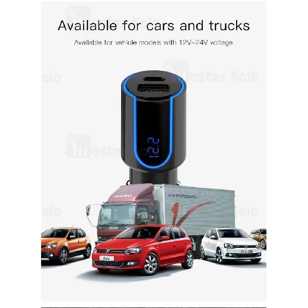 شارژر فندکی فست شارژ یسیدو Yesido Y32 QC3.0 Car Charger توان 3 آمپر