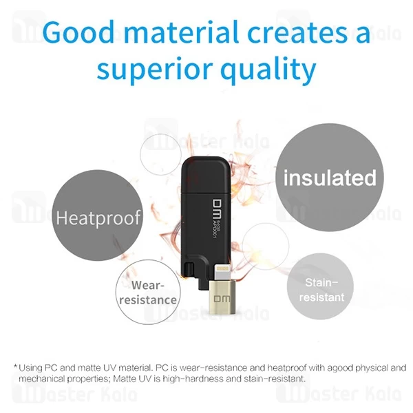 فلش مموری لایتنینگ 128 گیگابایت DM Aiplay APD001 MFi Lightning With USB 3.0
