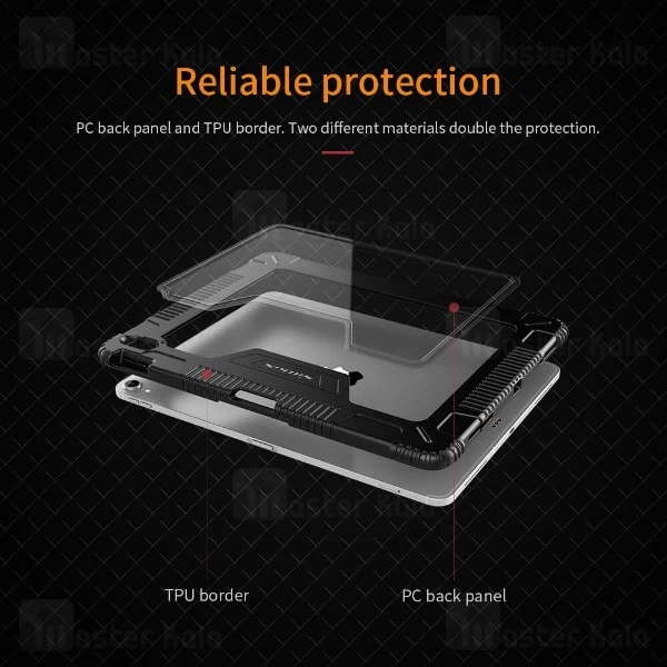 کیف چرمی هوشمند نیلکین آیپد پرو Apple iPad Pro 12.9 2018 Nillkin Bumper Leather