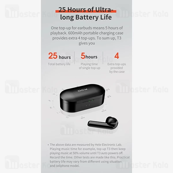 هندزفری بلوتوث دوگوش کیو سی وای Xiaomi QCY T3 IPX5 Earbuds