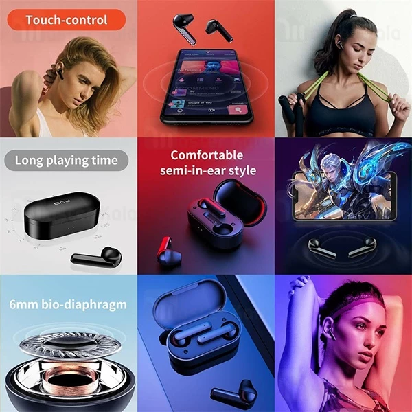 هندزفری بلوتوث دوگوش کیو سی وای Xiaomi QCY T3 IPX5 Earbuds