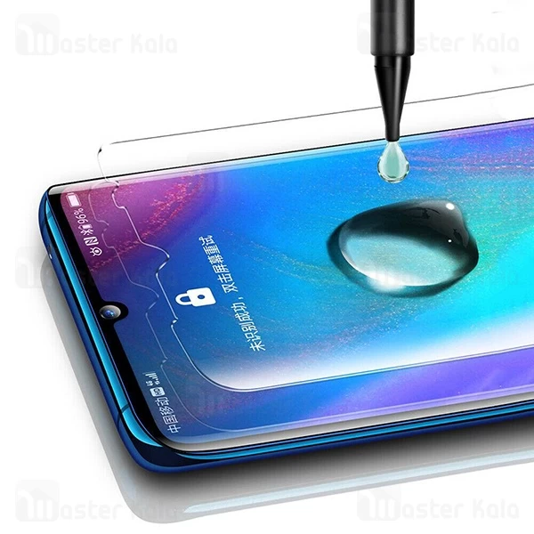 محافظ صفحه شیشه ای تمام صفحه و خمیده یو وی هواوی Huawei P30 Pro UV Nano Glass
