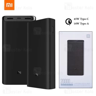 پاوربانک 20000 فست شارژ شیائومی Xiaomi Mi Power Bank 3 PLM07ZM 45W QC3 ورژن 3