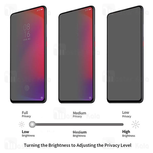 گلس حریم شخصی تمام صفحه تمام چسب شیائومی Xiaomi Mi 9 SE / Mi9 SE Privacy 
