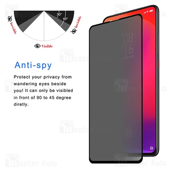 گلس حریم شخصی تمام صفحه تمام چسب شیائومی Xiaomi Redmi K20 / Pro / Mi 9T / Pro Privacy