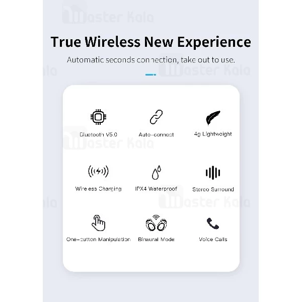 هندزفری بلوتوث دو تایی اوی AWEI T6C Bluetooth Earphone به همراه داک شارژ