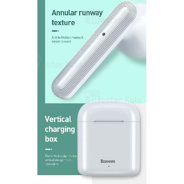 هدست بلوتوث دوتایی بیسوس Baseus W09 Encok Wireless Earphones برای آیفون و اندروید