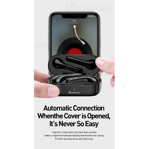 هندزفری بلوتوث دوگوش بیسوس Baseus W07 Encok True Wireless Earphones NGW07-01 دارای کیس شارژ