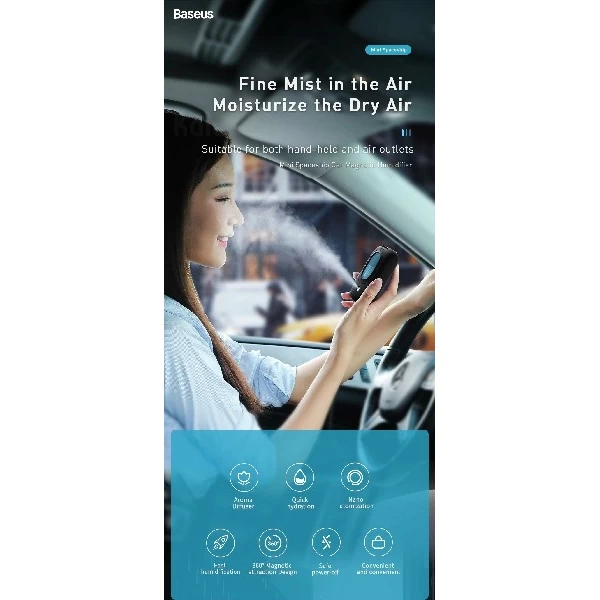 هولدر و دستگاه بخور سرد بیسوس Baseus Mini Spaceship Car Holder DHMNC-01