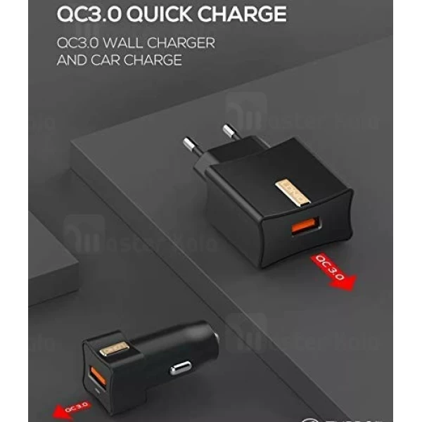 پک شارژر دیواری و شارژر فندکی و پاوربانک الدینیو LDNIO CC200 Mobile Charging Kit