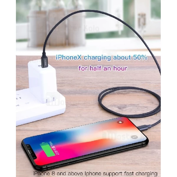 کابل Type C به لایتنینگ یسیدو Yesido CA30 Data Cable توان 2.4 آمپر