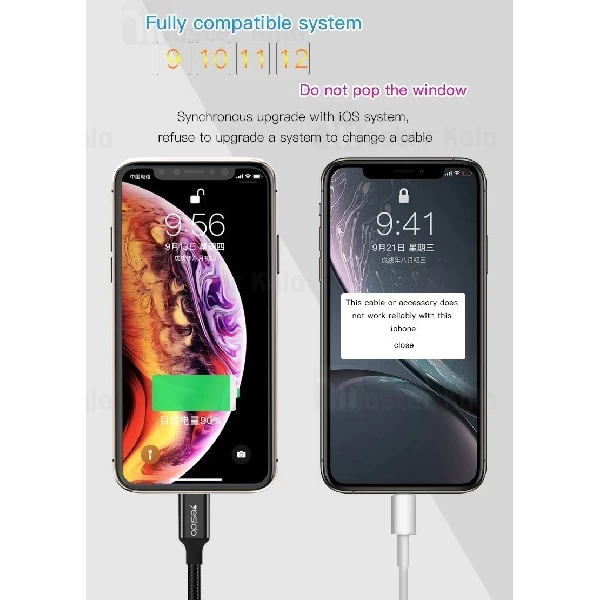 کابل Type C به لایتنینگ یسیدو Yesido CA30 Data Cable توان 2.4 آمپر