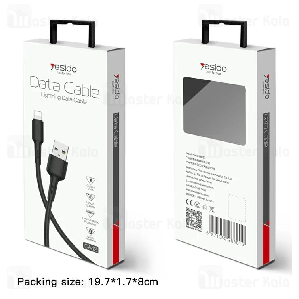 کابل لایتنینگ یسیدو Yesido CA42 Lightning Cable توان 2.4 آمپر