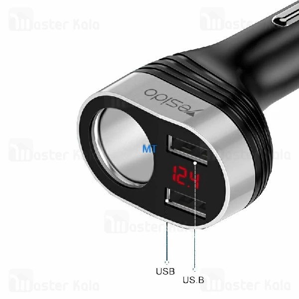 شارژر فندکی یسیدو Yesido Y33 Dual Port Car Charger توان 3.4 آمپر