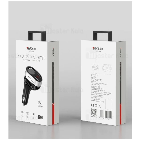 شارژر فندکی یسیدو Yesido Y33 Dual Port Car Charger توان 3.4 آمپر