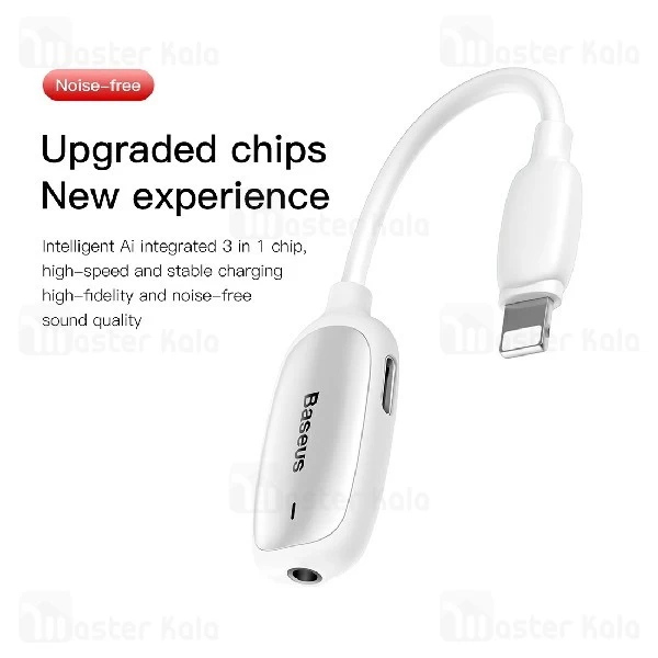 کابل تبدیل لایتنینگ اتصال همزمان هندزفری و شارژر بیسوس Baseus L51 Audio Converter CALL51-01