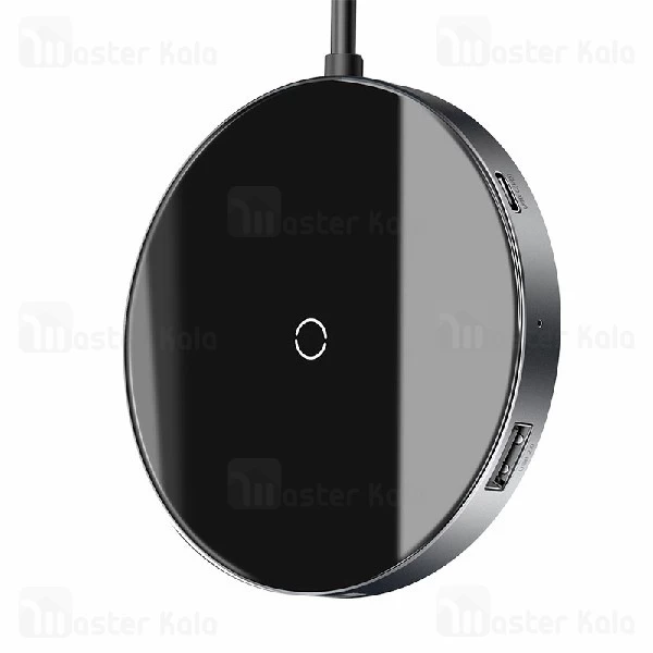 شارژر وایرلس و هاب 5 پورت بیسوس Baseus Circular Mirror Wireless Charger HUB WXJMY-0G