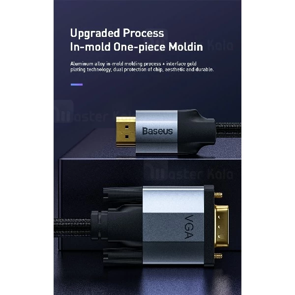 کابل HDMI به VGA بیسوس Baseus Enjoyment 4K HDMI Male To VGA Male CAKSX-J0G به طول 1 متر