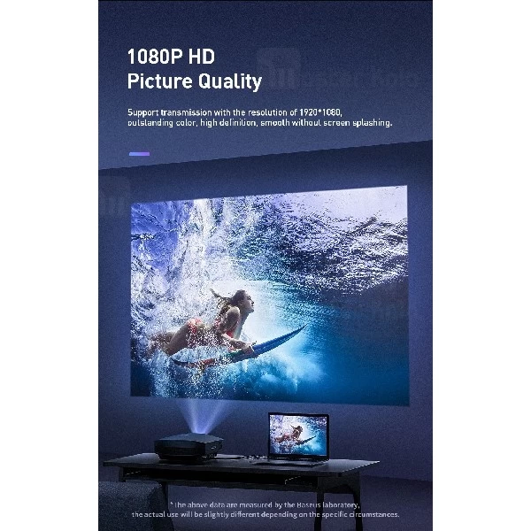 کابل HDMI به VGA بیسوس Baseus Enjoyment 4K HDMI Male To VGA Male CAKSX-J0G به طول 1 متر