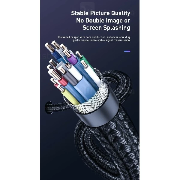 کابل HDMI به VGA بیسوس Baseus Enjoyment 4K HDMI Male To VGA Male CAKSX-J0G به طول 1 متر