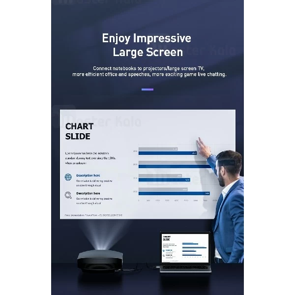 کابل HDMI به VGA بیسوس Baseus Enjoyment 4K HDMI Male To VGA Male CAKSX-J0G به طول 1 متر