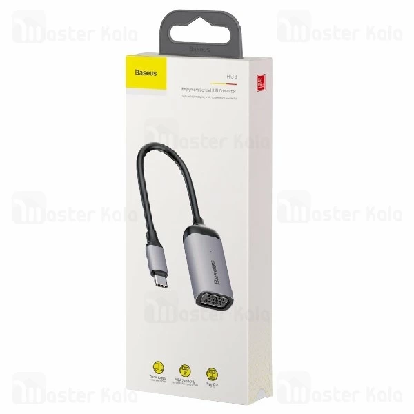 تبدیل Type C به VGA بیسوس Baseus Enjoyment Type-C to VGA+PD HUB Convertor CAHUB-O0G