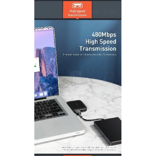 هاب 4 پورت بیسوس Baseus Fully folded portable 4-in-1 USB HUB CAHUB-CW01