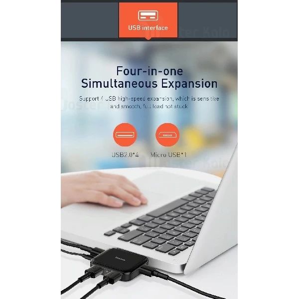 هاب 4 پورت بیسوس Baseus Fully folded portable 4-in-1 USB HUB CAHUB-CW01