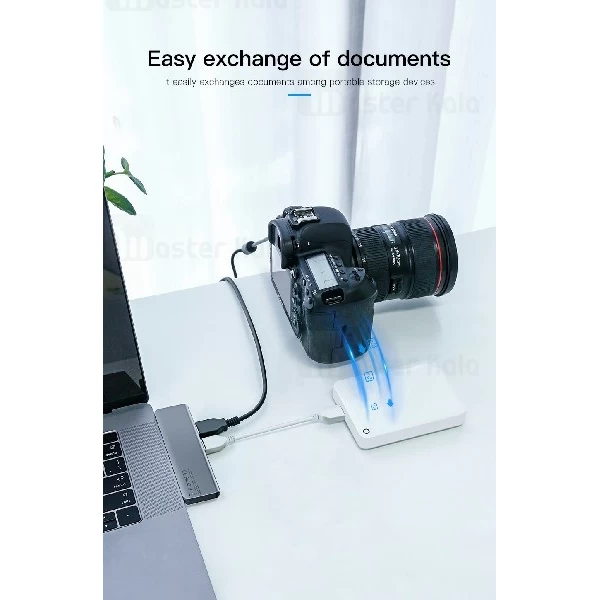 هاب شارژر و داک انتقال اطلاعات بیسوس Baseus Harmonica 5 in 1 HUB Adapter CAHUB-K0G