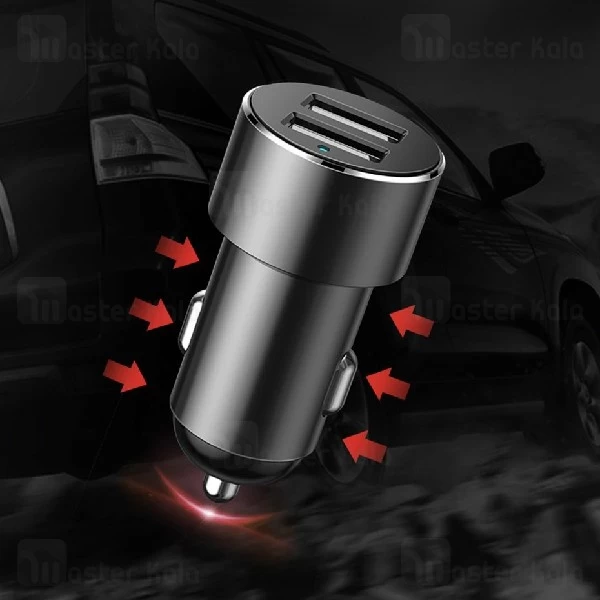 شارژر فندکی بیسوس Baseus High Efficiency One to Two Cigarette Lighter CRDYQ-01 توان 80 وات