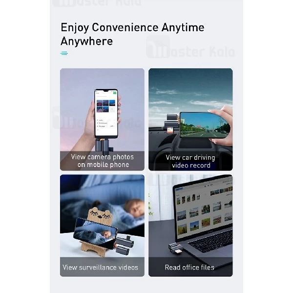 رم ریدر OTG بیسوس Baseus mini-cabin card reader CADKQ-A0G