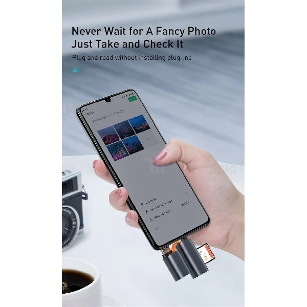 رم ریدر OTG بیسوس Baseus mini-cabin card reader CADKQ-A0G