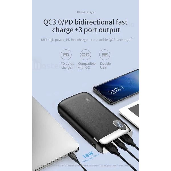 پاوربانک 20000 فست شارژ جویروم Joyroom D-M194plus PD Elegance QC3.0 توان 3 آمپر