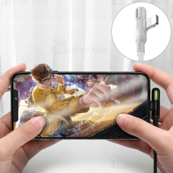 کابل لایتنینگ جویروم Joyroom S-M392 Baige Led Cable توان 2.4 آمپر طول 1.2 متر