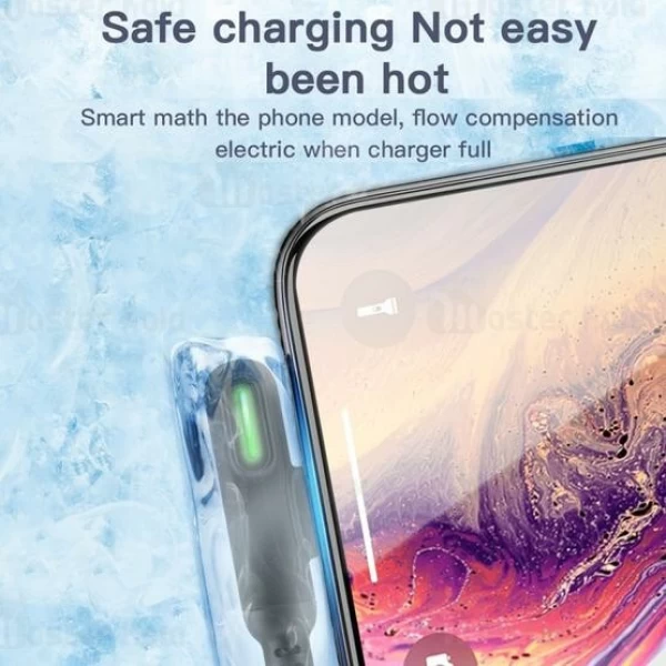 کابل لایتنینگ جویروم Joyroom S-M392 Baige Led Cable توان 2.4 آمپر طول 1.2 متر