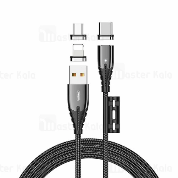 کابل مگنتی سه سر جویروم Joyroom S-M408 3 in 1 Magnetic Cable به طول 2.4 متر