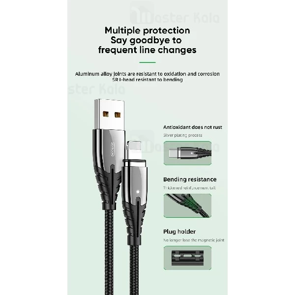 کابل مگنتی سه سر جویروم Joyroom S-M408 3 in 1 Magnetic Cable به طول 2.4 متر