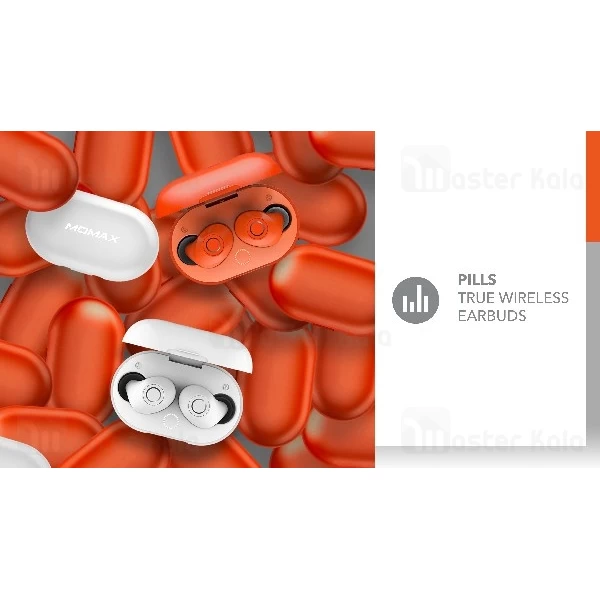 هندزفری بلوتوث دو تایی مومکس Momax BT1 Bluetooth Earbuds به همراه داک شارژ