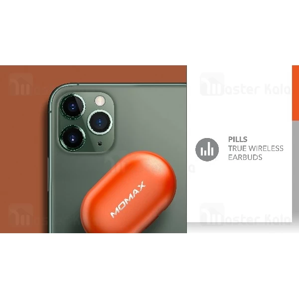 هندزفری بلوتوث دو تایی مومکس Momax BT1 Bluetooth Earbuds به همراه داک شارژ