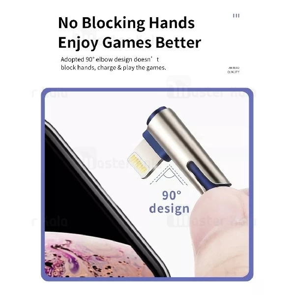 کابل لایتنینگ راک Rock RCB0733 M1 Lightning Cable 2.4A طراحی گیمینگ