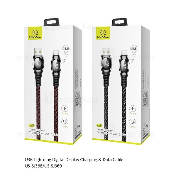 کابل لایتنینگ یوسمز Usams US-SJ368 U36 Data Cable دارای نمایشگر دیجیتال