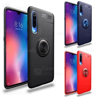 قاب ژله ای طرح چرم انگشتی Xiaomi Mi 9 Pro 5G Becation A.F Magnetic Ring